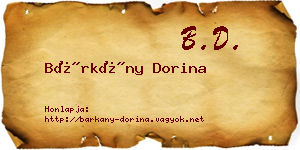 Bárkány Dorina névjegykártya