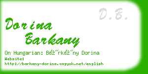 dorina barkany business card